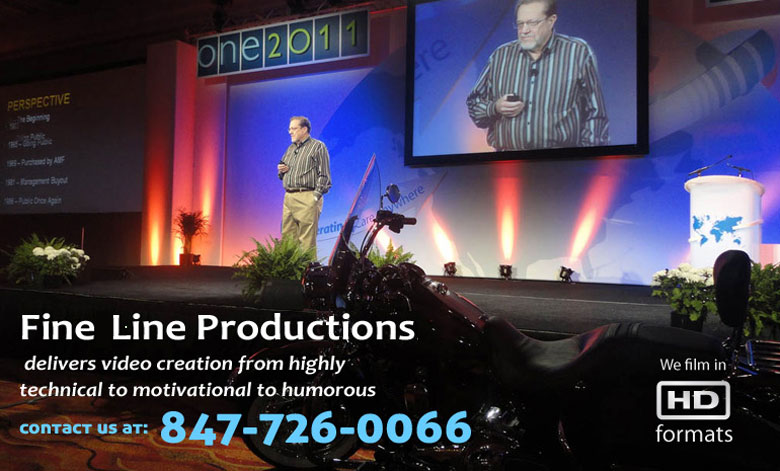 Fine Line Production delivers video creation from highly technical to motivational to humorous 847-726-0066